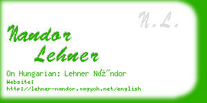 nandor lehner business card